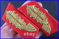 Pair of German World War II Style Army HEER General Collar Tabs