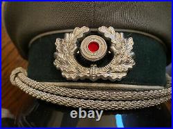 Pair of WW2 German Army Military Generals/Officers Visor Hats Caps Both Size 63