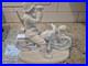 Porcelain Figurine Germany WW-2, Wehrmacht Soldier on Motorcycle, by Neundorf