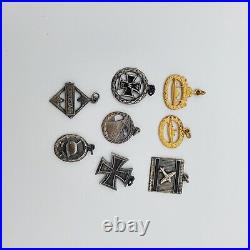 Post WW2 German Kriegsmarine miniature medals awards set Iron Cross submarine