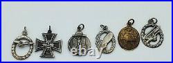 Post WW2 WW II German Luftwaffe miniature medals awards set Iron Cross medal bar