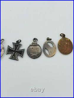 Post WW2 WW II German Luftwaffe miniature medals awards set Iron Cross medal bar