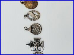 Post WW2 WW II German Luftwaffe miniature medals awards set Iron Cross medal bar