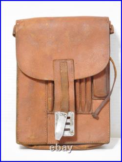 Pre-War 1936 German Ernst Kohnen Solingen M35 Brown Leather Military Map Case