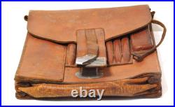 Pre-War 1936 German Ernst Kohnen Solingen M35 Brown Leather Military Map Case