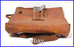 Pre-War 1936 German Ernst Kohnen Solingen M35 Brown Leather Military Map Case