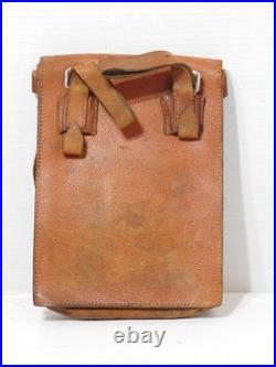 Pre-War 1936 German Ernst Kohnen Solingen M35 Brown Leather Military Map Case