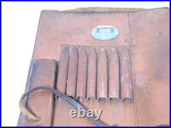 Pre-War 1936 German Ernst Kohnen Solingen M35 Brown Leather Military Map Case