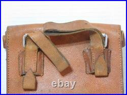 Pre-War 1936 German Ernst Kohnen Solingen M35 Brown Leather Military Map Case