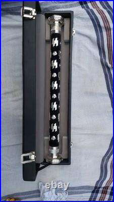 Pure Silver Plated German Skull field Marshal's Baton with Quality Box