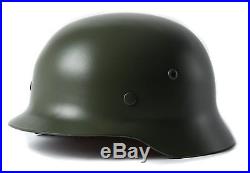 Quality WW2 German Elite Wh Army M35 M1935 Steel Helmet Stahlhelm-Green