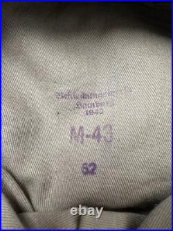 RARE 1943 Mens WW2 German M-43 Army Field Cap