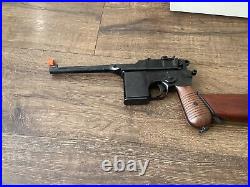 REPLICA PROP Mauser DRP Waffenfabrik Broom Handle Pistol Shoulder Stock Holster