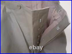 REPRO German Kriegsmarine U-Boat Grey Leather Overpants Sz 30W Operation Seawolf