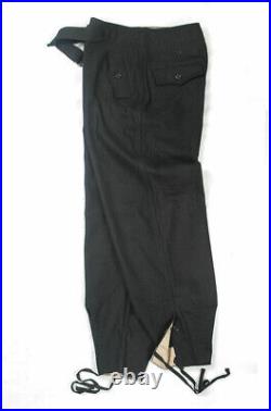 REPRO WWII GERMAN WH PANZER BLACK WOOL Field JACKET TROUSERS SUIT SIZE M