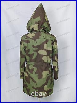 RETRO GERMAN M1943 Elite Italian Camo RABBIT FUR WINTER PARKA COAT SIZE L