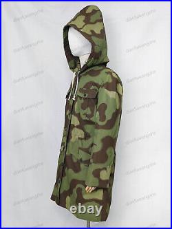 RETRO GERMAN M1943 Elite Italian Camo RABBIT FUR WINTER PARKA COAT SIZE L