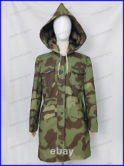 RETRO GERMAN M1943 Elite Italian Camo RABBIT FUR WINTER PARKA COAT SIZE XL