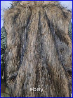 RETRO GERMAN M1943 Elite Italian Camo RABBIT FUR WINTER PARKA COAT SIZE XL