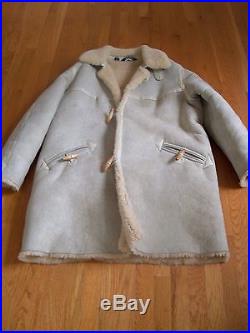 Ralph Lauren POLO Shearling Sheepskin Jacket Russian Front Coat XL 2XL