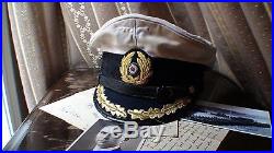 Rare WW2 WWII Navy Kriegsmarine Uboat UBoot Captain Officer German Visor Hat Cap