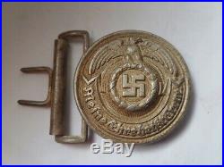 Rare Wwii German Army Ss Officer's Belt Buckle