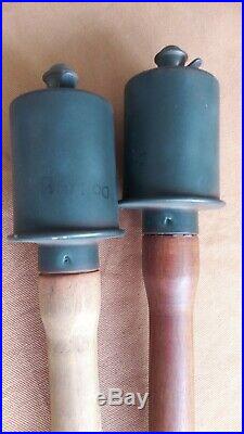 Reenactors/display set of 2 FAKE German potato masher type hand grenade