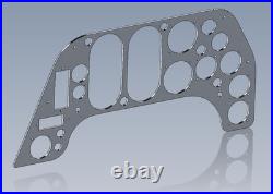 Repro German Messerschmitt BF109 F Instrument Panel 1/8 5052 H32 Aluminum