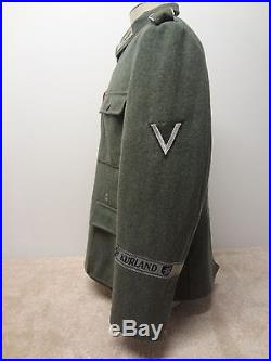 Repro German WWII M43 Tunic With Kurland Cuff Title Size 44 Large