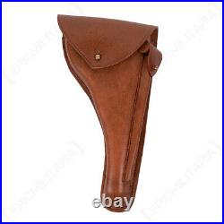 Repro German WWI Navy Luger P04 Brown Leather Holster Set with Brass Fittings