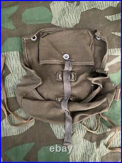 Repro German Ww2 Web A Frame, Bag At The Front Texled Dak Late War Mess Kit Inc