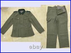 Repro WW2 GERMAN EM M36 FIELD GREY GREEN WOOL TUNIC & TROUSERS SIZE XL