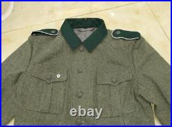 Repro WW2 GERMAN EM M36 FIELD GREY GREEN WOOL TUNIC & TROUSERS SIZE XL