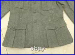 Repro WW2 GERMAN EM M36 FIELD GREY GREEN WOOL TUNIC & TROUSERS SIZE XL