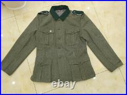 Repro WW2 GERMAN EM M36 FIELD GREY GREEN WOOL TUNIC & TROUSERS SIZE XXXL