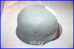 Repro WW2 German Army Normandy D-DAY 1944 Camo M35 Helmet Custom Skull Art