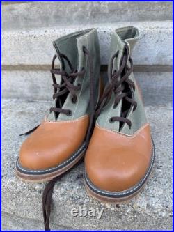 Repro WW2 German DAK Afrika Korps Tropical Low Boots Canvas & Leather