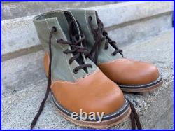Repro WW2 German DAK Afrika Korps Tropical Low Boots Canvas & Leather
