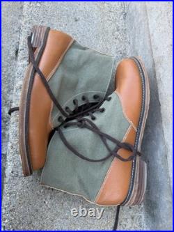 Repro WW2 German DAK Afrika Korps Tropical Low Boots Canvas & Leather