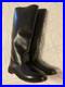 Repro WWII German Elite Officer Leather Tall Boots Size 10 NEW Black WW2