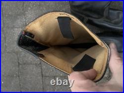 Repro Ww2 German Leather Marching Boots Leather Size 29.5 Slightly Wear