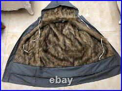 Repro Ww2 German M43 Mouse Grey Jacket Rabbit Fur Winter Parka Great Coat L