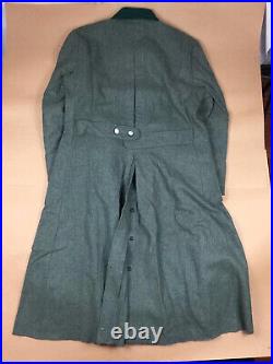 Repro Wwii German M36 Field Silver Buckle Wool Greatcoat Trench Coat Size XL