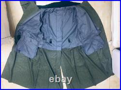 Repro Wwii German M36 Field Silver Buckle Wool Greatcoat Trench Coat Size XL