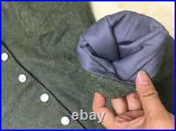 Repro Wwii German M36 Field Silver Buckle Wool Greatcoat Trench Coat Size XL
