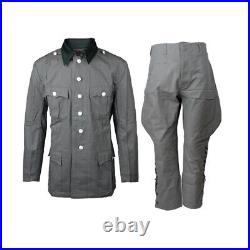 Repro Wwii German Summer M36 Officer Cotton Field Tunic Breeches Suit Size XL Repro Wwii German Summer M36 Officer Cotton Field Tunic Breeches Suit Size XL
