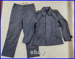 Reproduction Cosplay Ww2 German Blue Wool Tunic & Trousers Suit Size XXXL