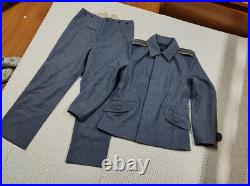 Reproduction Cosplay Ww2 German Blue Wool Tunic & Trousers Suit Size XXXL