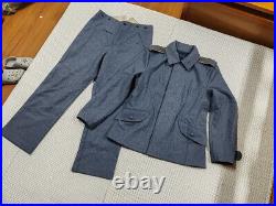 Reproduction Cosplay Ww2 German Blue Wool Tunic & Trousers Suit Size XXXL Reproduction Cosplay Ww2 German Blue Wool Tunic & Trousers Suit Size XXXL