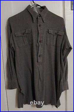 Reproduction German WWII M40 Field Gray Wool Tunic with Service Shirt & Insignia